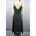 New Women Sexy V-neck Sleeveless Drawstring Slip Dress